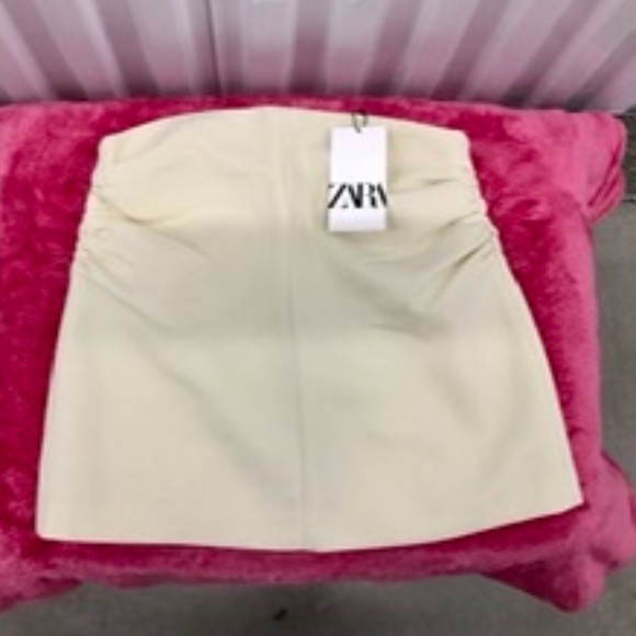 ZARA Suit Rushed Skirt, M, NWT - Picture 1 of 4